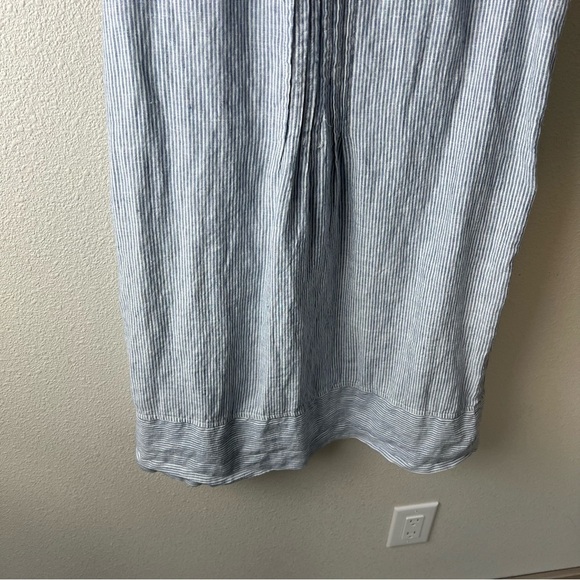 Faherty Isha Linen Dress Day Lily Stripe Blue White Boho Casual Women’s Small - Picture 12 of 12